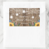 Budget Stallholz- und Sonnenblumenklasse Brautpart Rechteckiger Aufkleber (Tasche)