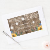 Budget Stallholz- und Sonnenblumenklasse Brautpart Rechteckiger Aufkleber (Umschlag)