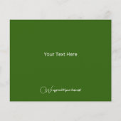Budget Starry Christmas Tree Green Holiday Card (Rückseite)