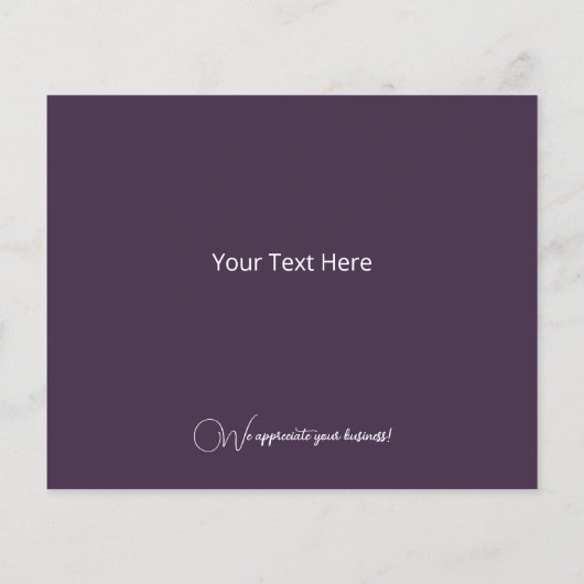 Budget Starry Christmas Tree Lila Weihnachtskarte (Rückseite)