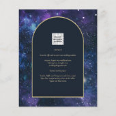 BUDGET Starry Night Lila Blue Wedding INVITE (Rückseite)