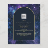 BUDGET Starry Night Lila Blue Wedding INVITE (Rückseite)