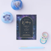 BUDGET Starry Night Lila Blue Wedding INVITE Flyer (Einzeln)