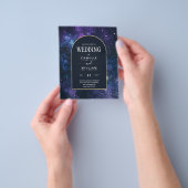 BUDGET Starry Night Lila Blue Wedding INVITE Flyer (Gruppe)