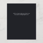 BUDGET Starry Night Mitternachtstars Hochzeitbudge Flyer (Hinten)