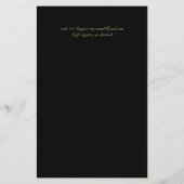 BUDGET Starry Night Navy Gold Einladungen für Hoch (Rückseite)