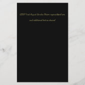 BUDGET Starry Night Navy Gold Einladungen für Hoch (Rückseite)