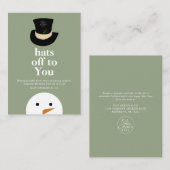 BUDGET steht Ihnen mit dem Logo "Snowman Green Com Mitteilungskarte (Vorne/Hinten)