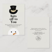 BUDGET steht Ihnen mit dem Snowman White Company L Mitteilungskarte (Vorne/Hinten)