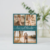 Budget Stilvolle 3 Foto Collage Wedding Vielen Dan (Stehend Vorderseite)