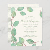 Budget Stilvolle Eukalyptus Greenery Script Weddin (Vorne/Hinten)
