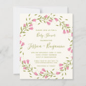 Budget Stilvolle Pink Garden Blume Babydusche (Vorderseite)