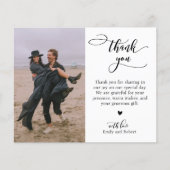 Budget Stilvolle Script Foto Hochzeit Vielen Dank Flyer (Vorne)