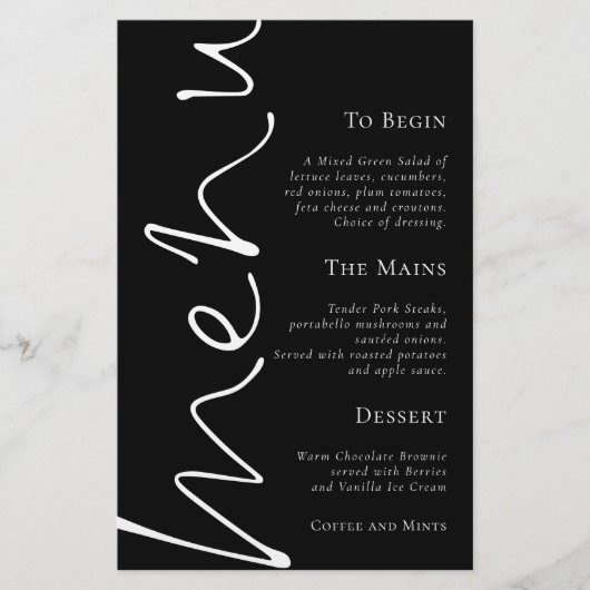 Budget Stilvolle Skripte Einfache Black Wedding Me (Vorderseite)