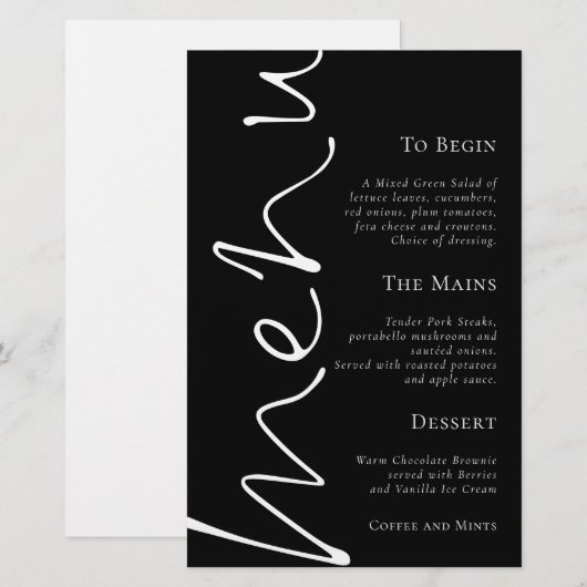 Budget Stilvolle Skripte Einfache Black Wedding Me (Vorne/Hinten)