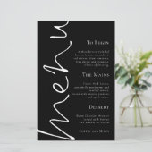 Budget Stilvolle Skripte Einfache Black Wedding Me (Stehend Vorderseite)