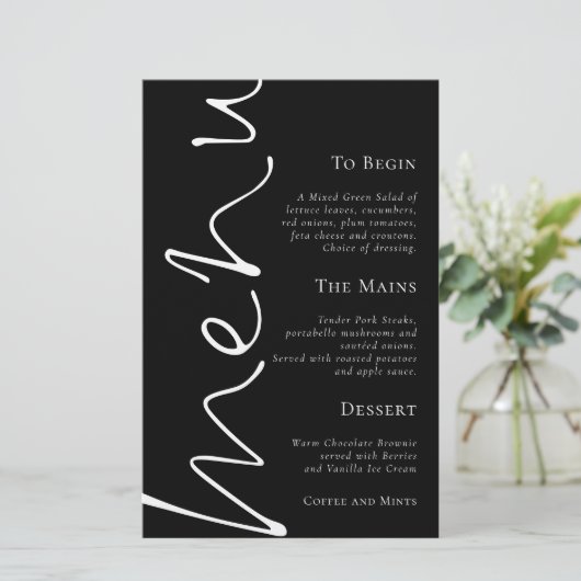 Budget Stilvolle Skripte Einfache Black Wedding Me (Stehend Vorderseite)