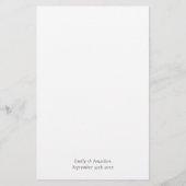 Budget Stilvolle Typografie Simple Wedding Menu (Rückseite)