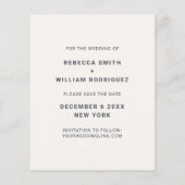 Budget Stilvolles Foto Hochzeit Speichern Sie die Flyer (Hinten)