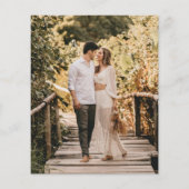 Budget Stilvolles Typografie-Foto Save the Date Flyer (Hinten)