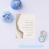 Budget Stone Marble Agate Hochzeit Einladung Flyer (Einzeln)