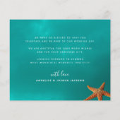 Budget Strand Hochzeit Custom Foto danke Flyer (Hinten)