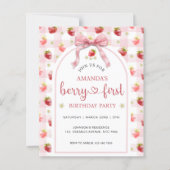 Budget Strawberry Berry Erster Geburtstag (Vorderseite)