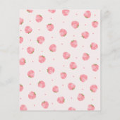 Budget Strawberry Berry Erster Geburtstag Einladun (Rückseite)