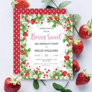 Budget Strawberry Birthday Party
