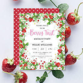 Budget Strawberry First Birthday Party