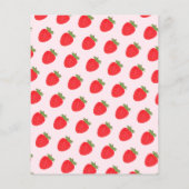 Budget Strawberry Kinder Einladung zum ersten Gebu (Rückseite)