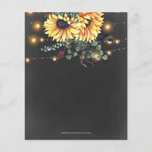 Budget String Light Sonnenblumen Ich mache GRILLEN (Rückseite)