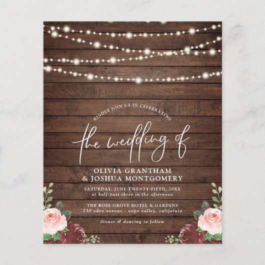Budget String Lights & Bouquet Floral Wedding (Vorderseite)
