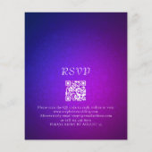 Budget String Lights QR Code Lila Hochzeitseinladu (Rückseite)