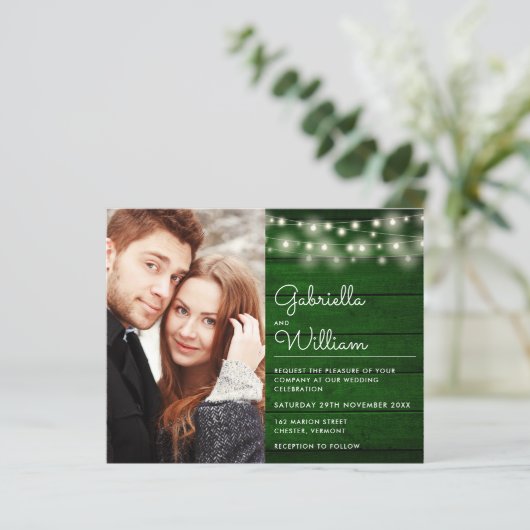 Budget String Lights Rustikales Foto Hochzeit Einl (Stehend Vorderseite)