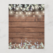 Budget String Lilac Rustic Wedite Einladung (Rückseite)