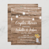 Budget String of Lights & Mason Jar Couples Dusche (Vorne/Hinten)