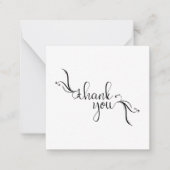 Budget Stylish Boho Script Wedding Vielen Dank Mitteilungskarte (Vorderseite)