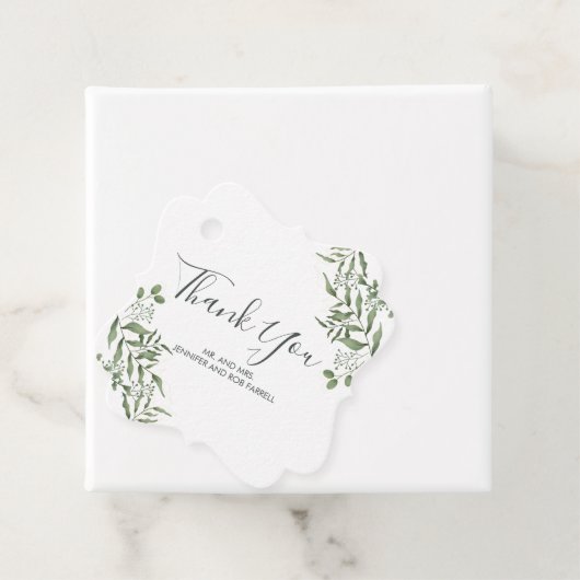 Budget Succulent Eucalyptus Blätter Vielen Dank Geschenkanhänger (Beispiel)