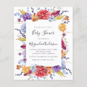 BUDGET Sukkulente Babydusche Einladung (Vorderseite)