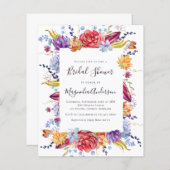 Budget Sukkulente Brautdusche Einladung (Vorne/Hinten)