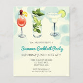 Budget Summer Cocktail Party Einladungen (Vorderseite)
