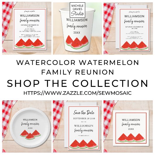 Budget Summer Family Wiedersehen Watermelon Einlad Flyer