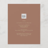 Budget Summer Floral Wedding Einladung QR Code UAW (Rückseite)