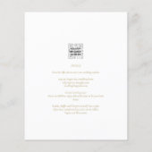 Budget Summer Floral Wedding Einladung QR Code UAW Flyer (Hinten)