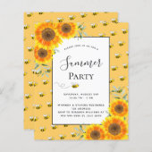 Budget Summer Party Bienen Sonnenblumen Garten Gri (Vorne/Hinten)