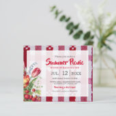 Budget Summer Picnic Party Einladung (Stehend Vorderseite)