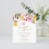 Budget Summer Pink Floral Wasserfarbe Brautparty (Stehend Vorderseite)