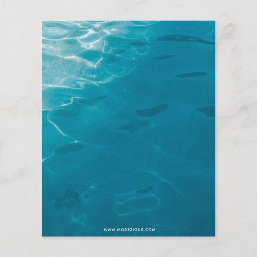 Budget Summer Pool Party Abschluss Einladung (Rückseite)