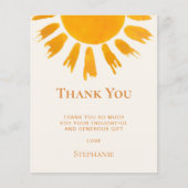 Budget Sun Baby Dusche Danke Karte (Vorderseite)